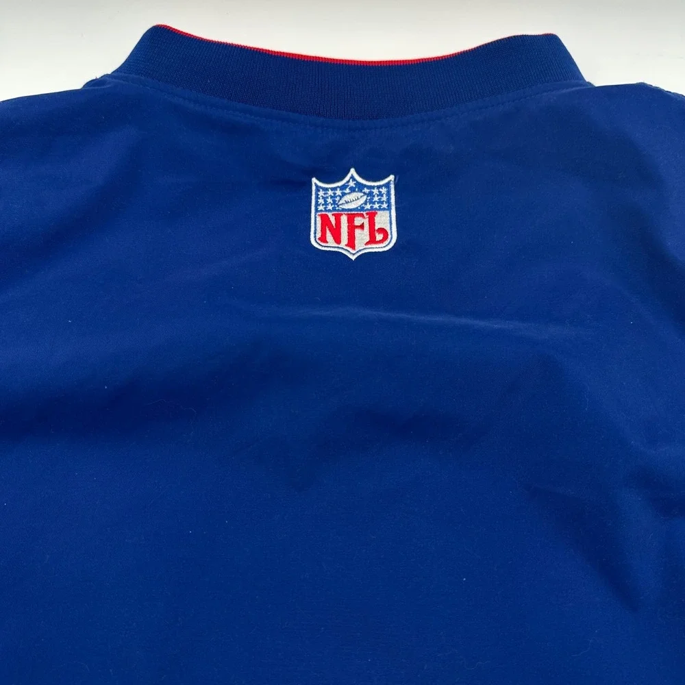 Reebok NFL On Field New York Giants Windbreaker Pullover Blue Red Mens XL VT Y2K - Picture 12 of 12